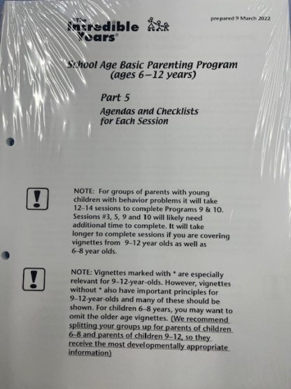 EDU0003 - Handouts for Parent School Age Basic