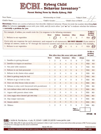 EDU0033 - ECBI Eyberg Assessment